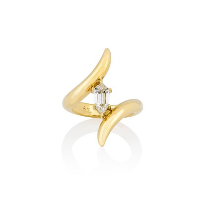 Yellow Gold Wrap Kite Diamond Ring