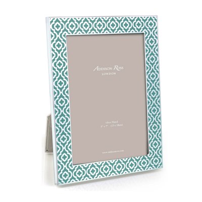 Turquoise Picture Frame with Motif