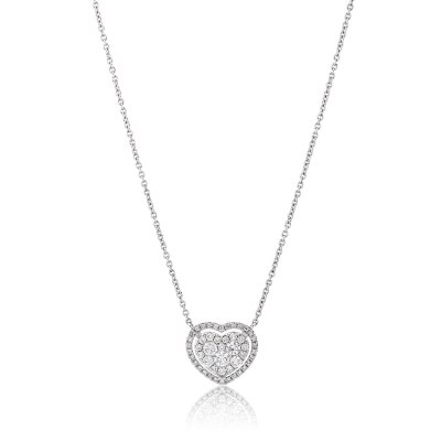 Kessaris Diamond Heart Pendant Necklace