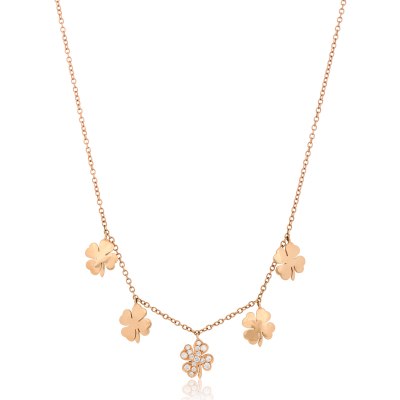 Kessaris-Diamond Lucky Charm Necklace