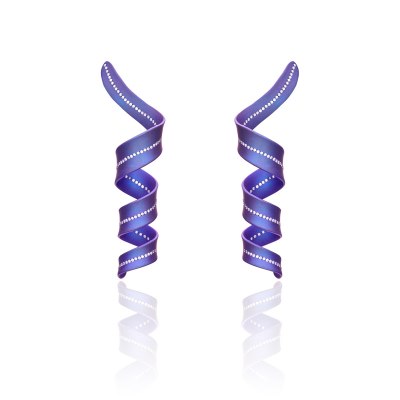 SerpenTEEN Purple Titanium Diamond Earrings