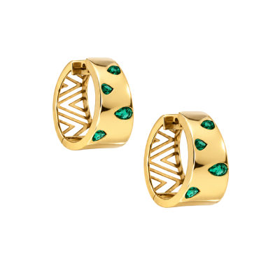 SKE.252049-Emerald Scatter Earrings-Kessaris-4598