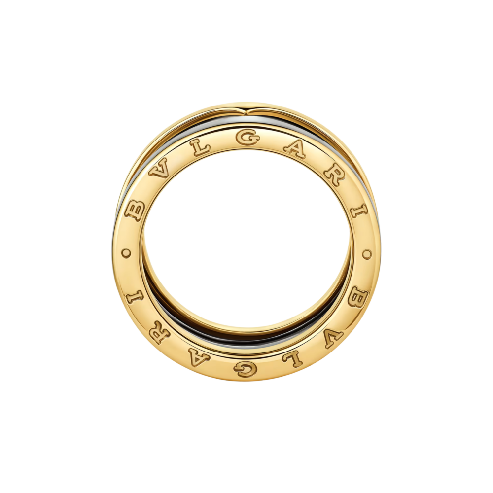 BVLGARI B.zero1 Gold & Steel Two-Band Ring