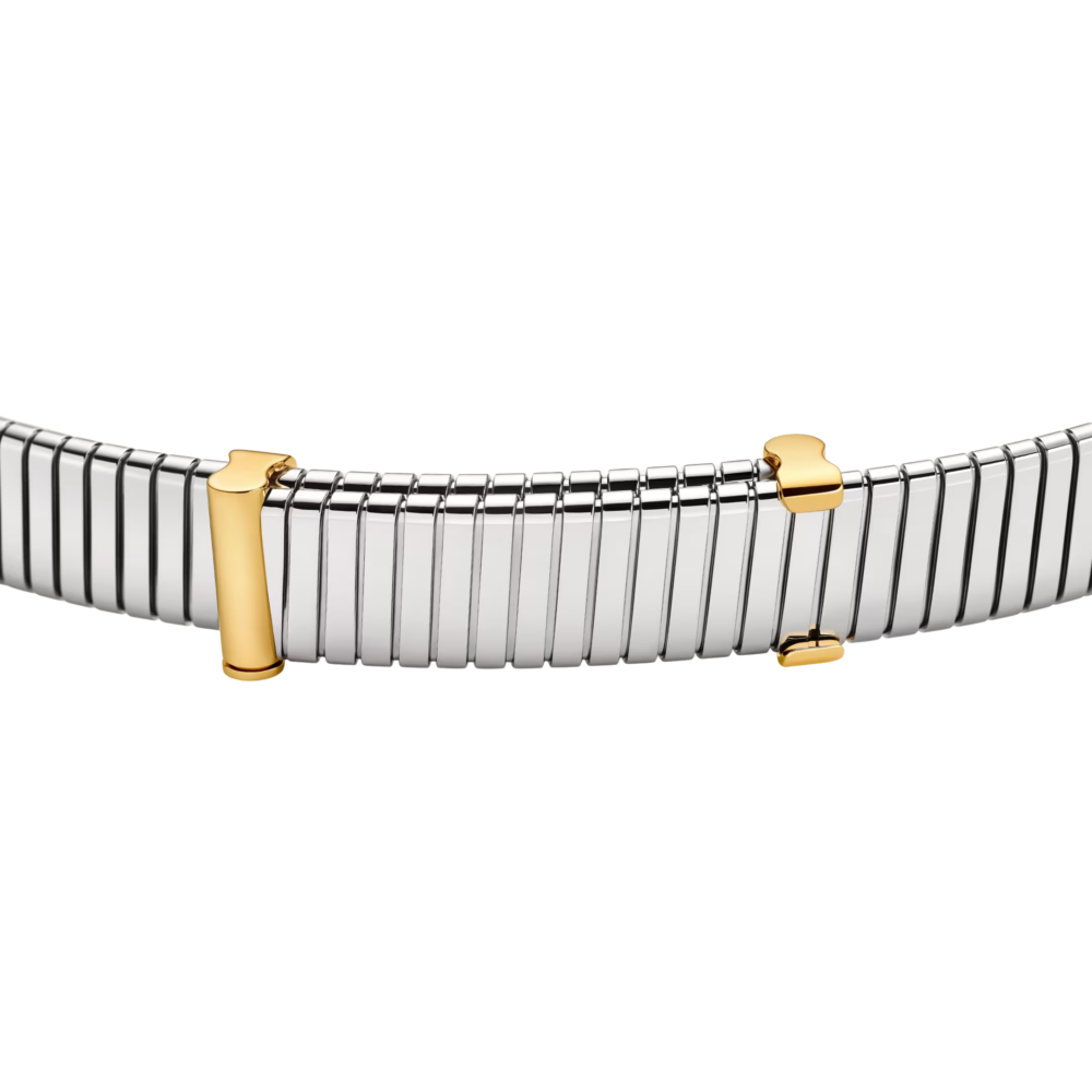 Bvlgari Tubogas Gold & Steel Necklace