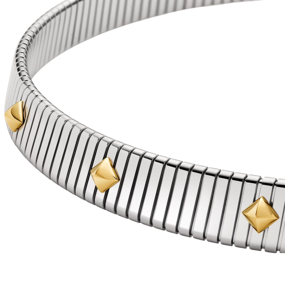Bvlgari Tubogas Gold & Steel Necklace