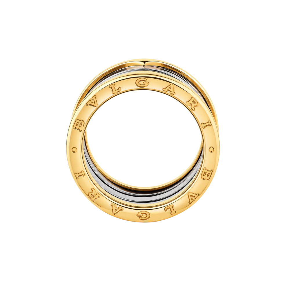 BVLGARI B.zero1 Gold & Steel Four-Band Ring