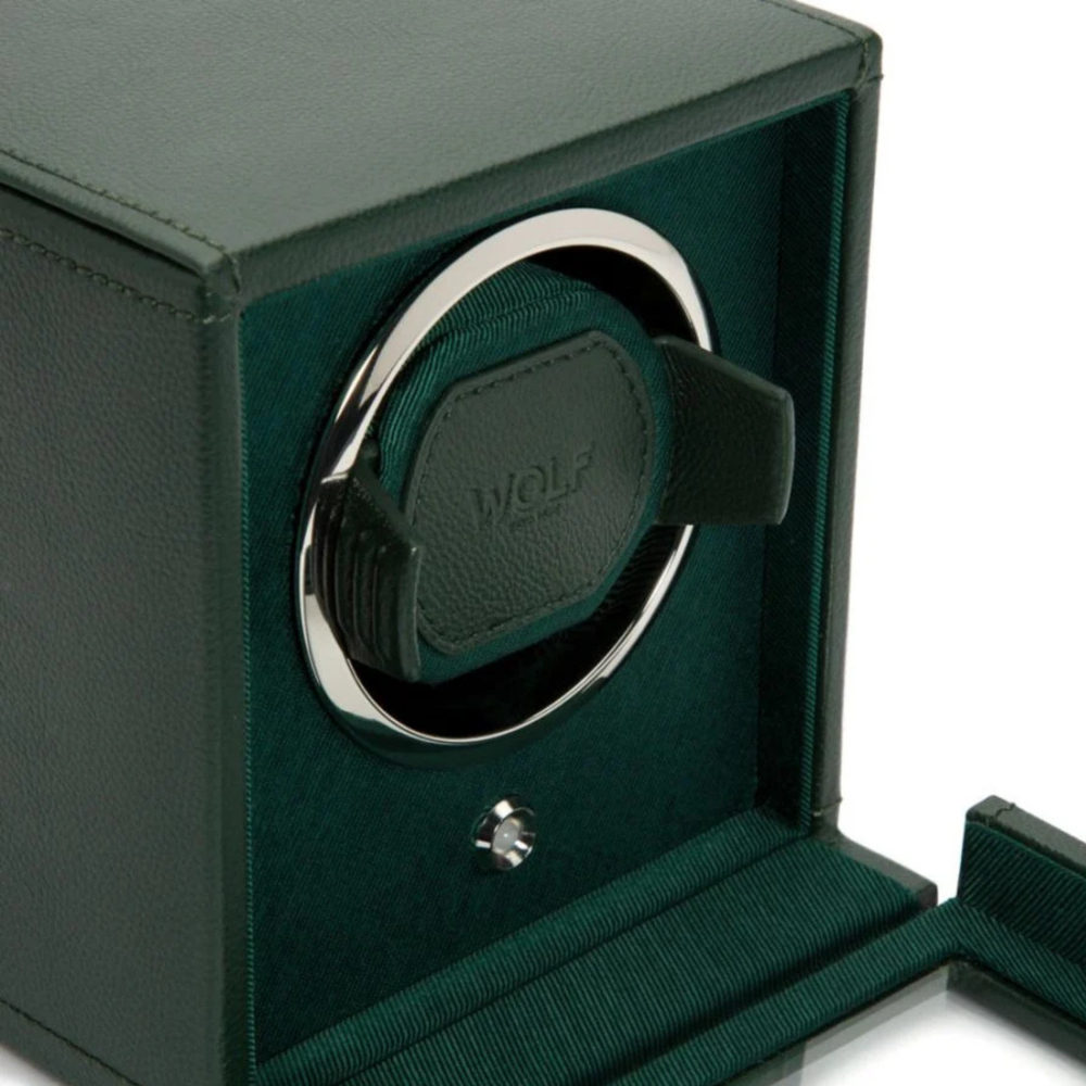 461141-Cub Single Watch Winder with Cover-Wolf-green