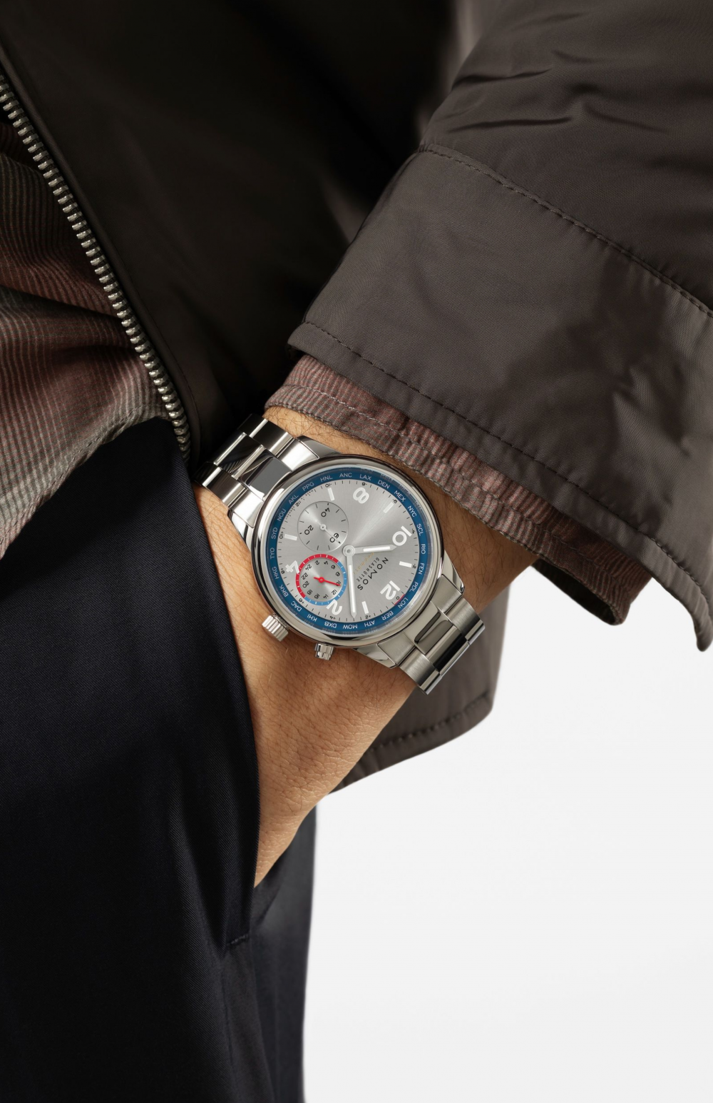 791-Club Sport Neomatik Worldtimer Silver-NOMOS