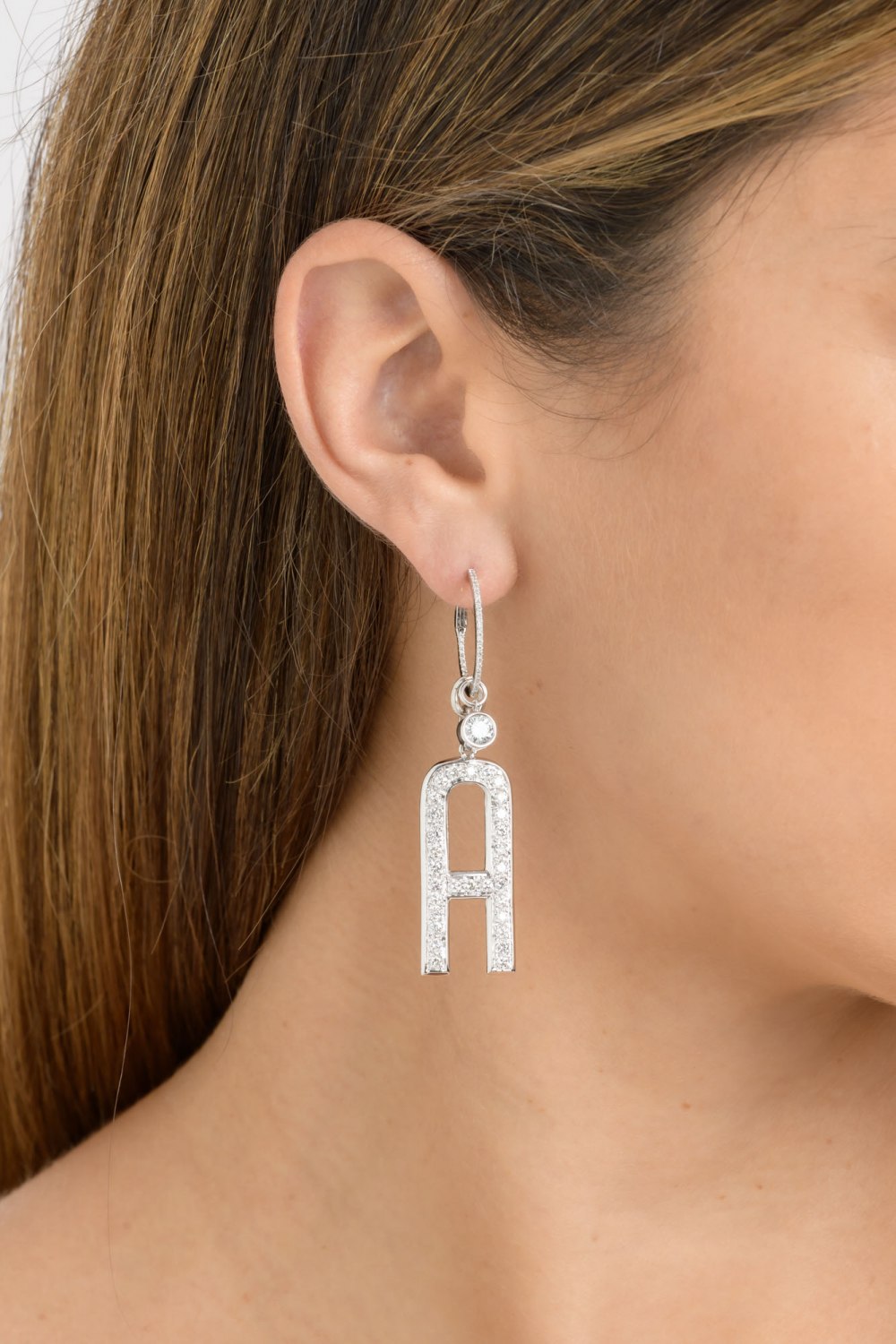 Initial Custom Diamond Earrings