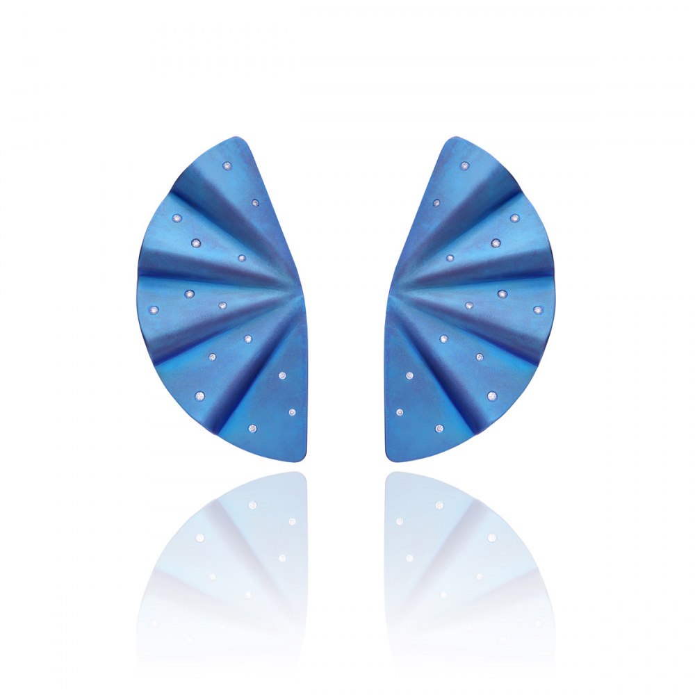 Geisha-Blue-Titanium-Diamond-Statement-Earrings-Long-Length-SKP170572