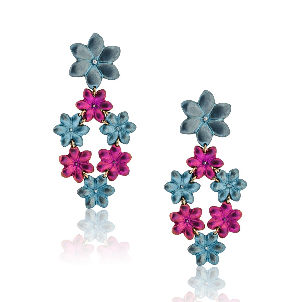 ANASTASIA KESSARIS - Sea Flower Diamond Dangle Earrings