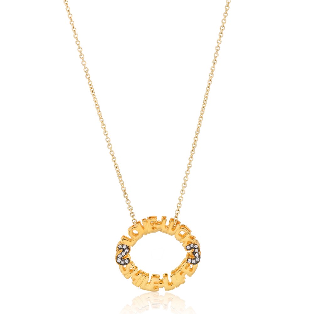 KESSARIS - Lucky Charm 2023 Circle of Life Necklace Gold Plated 