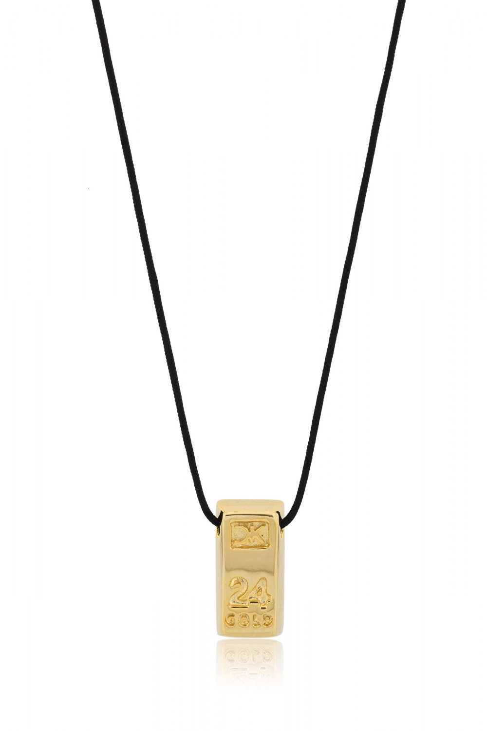 KESSARIS - Lucky Charm 24K Gold Bar Necklace