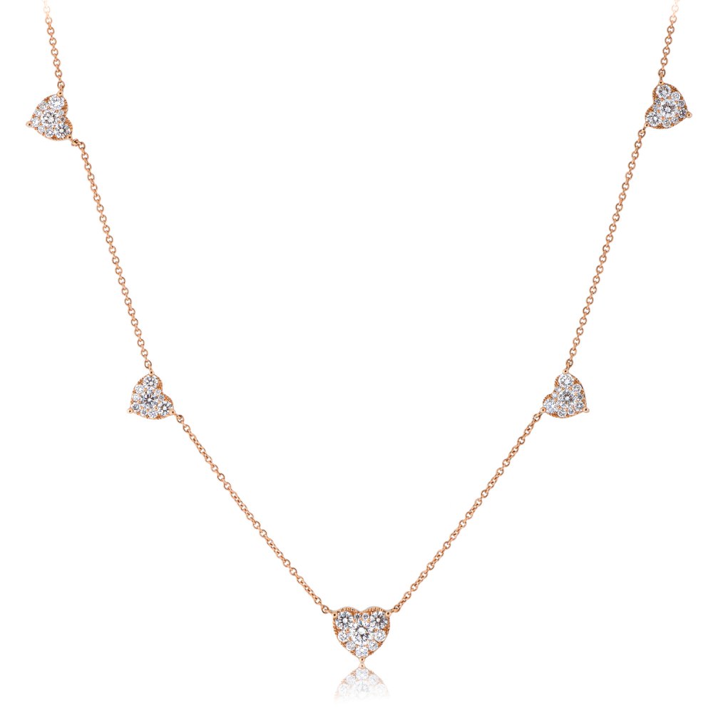 KESSARIS - Heart Diamond Necklace