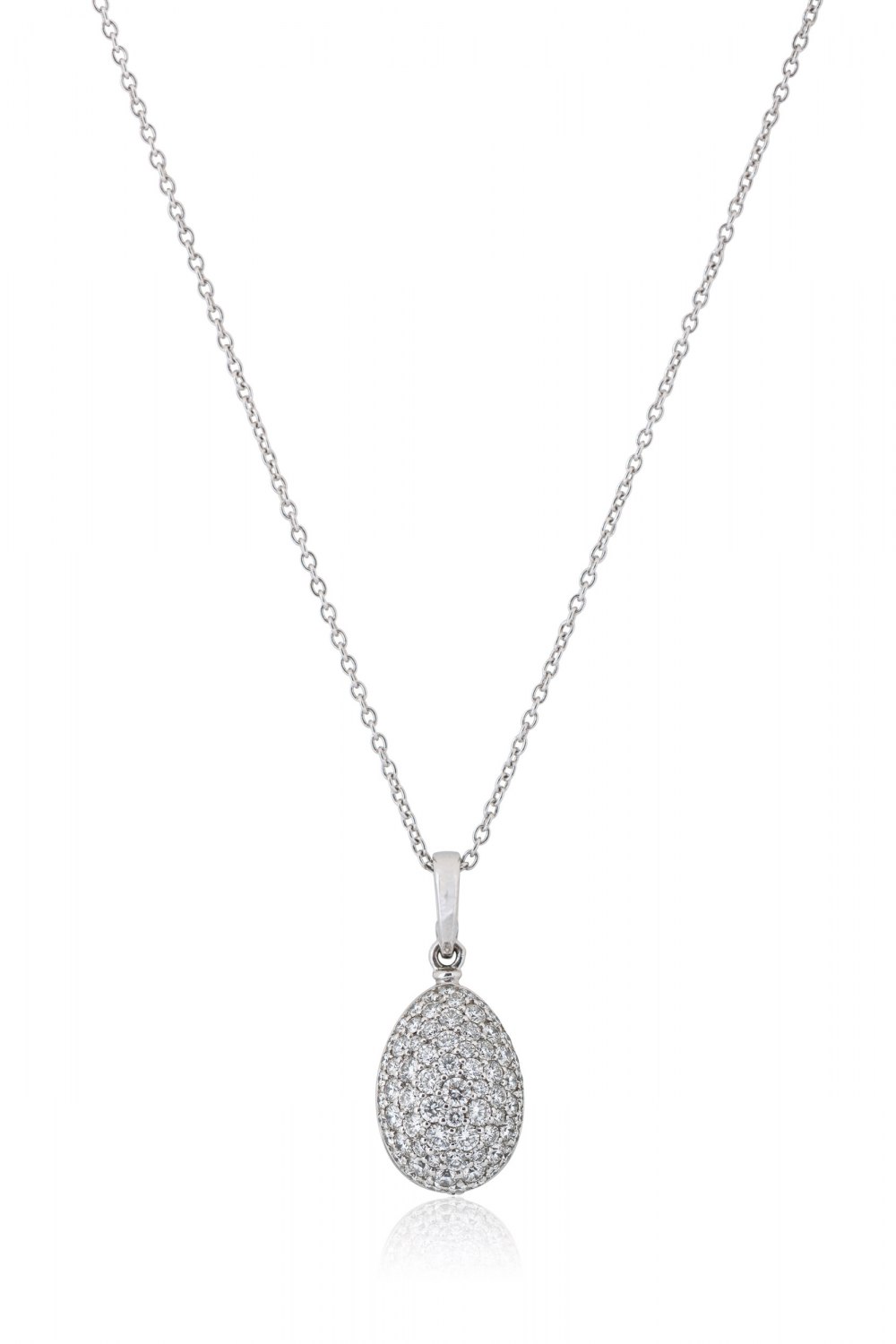 FABERGE - Diamond Royal Blue Egg Pendant Necklace
