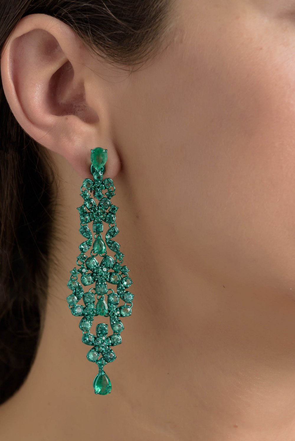 Emerald Luster Staurino Earrings