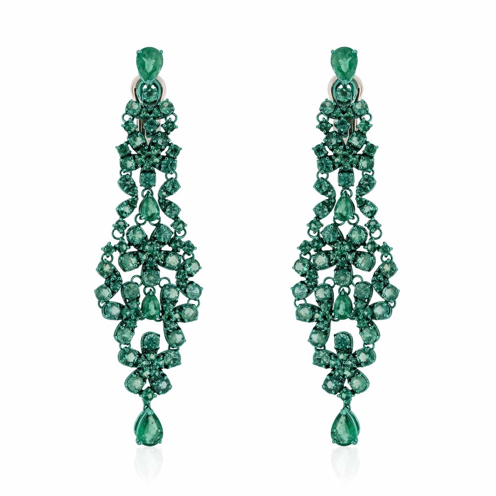 Emerald Luster Staurino Earrings