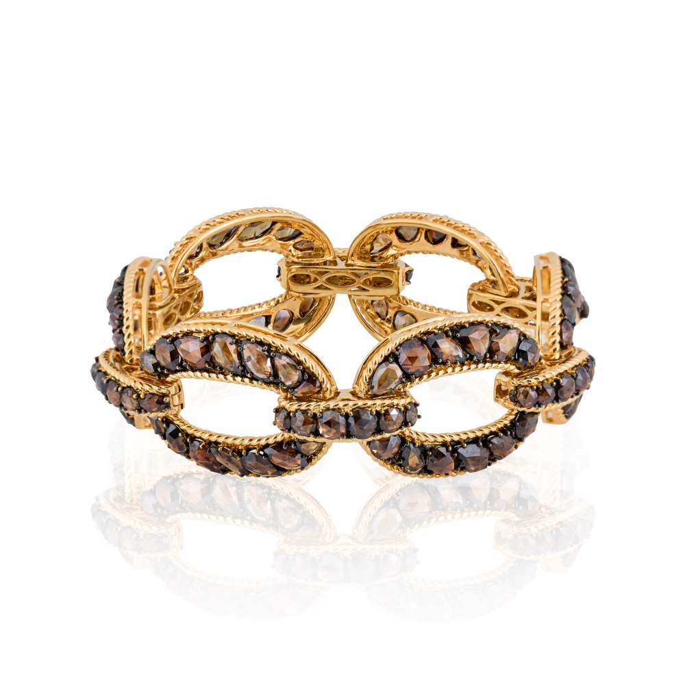 Kessaris-Diamond Gold Chain Bracelet