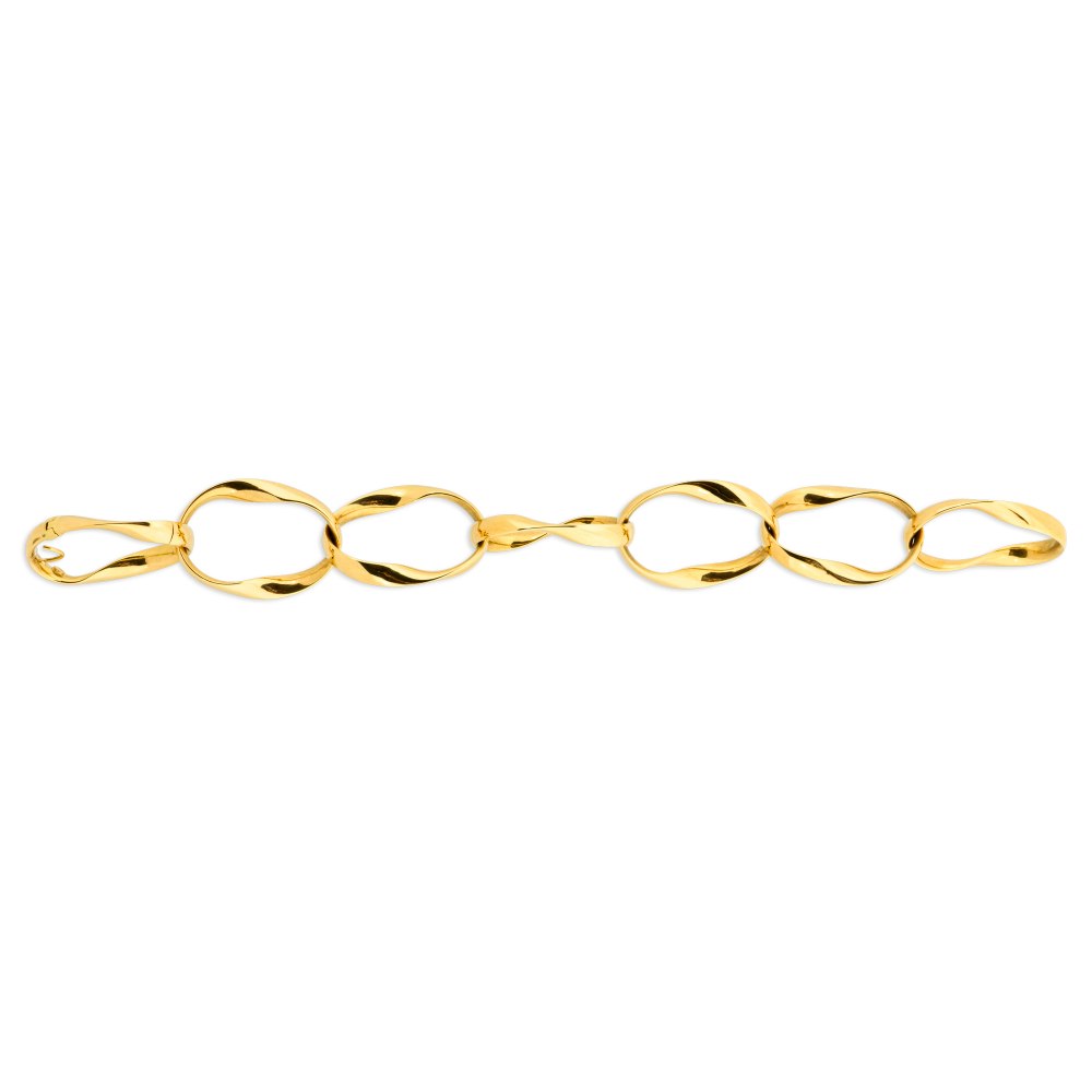 Kessaris-Gold Chain Link Bracelet