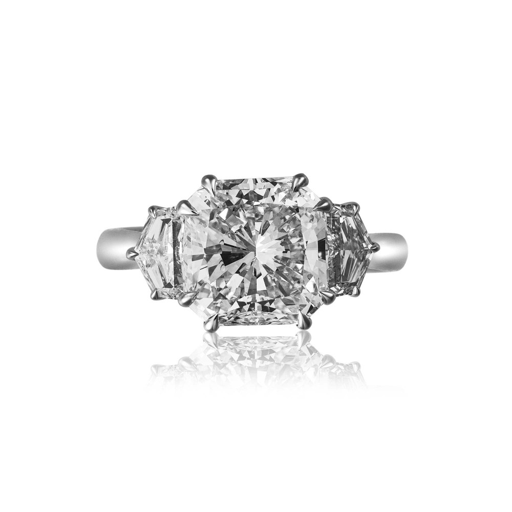 Radiant and Shield Cut Diamond Ring