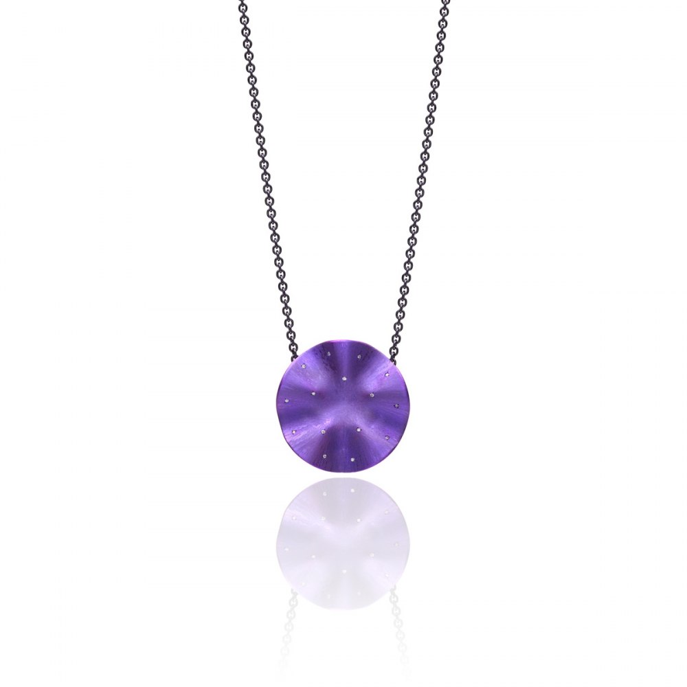 Lillylicious Purple Titanium and Diamond Pendant