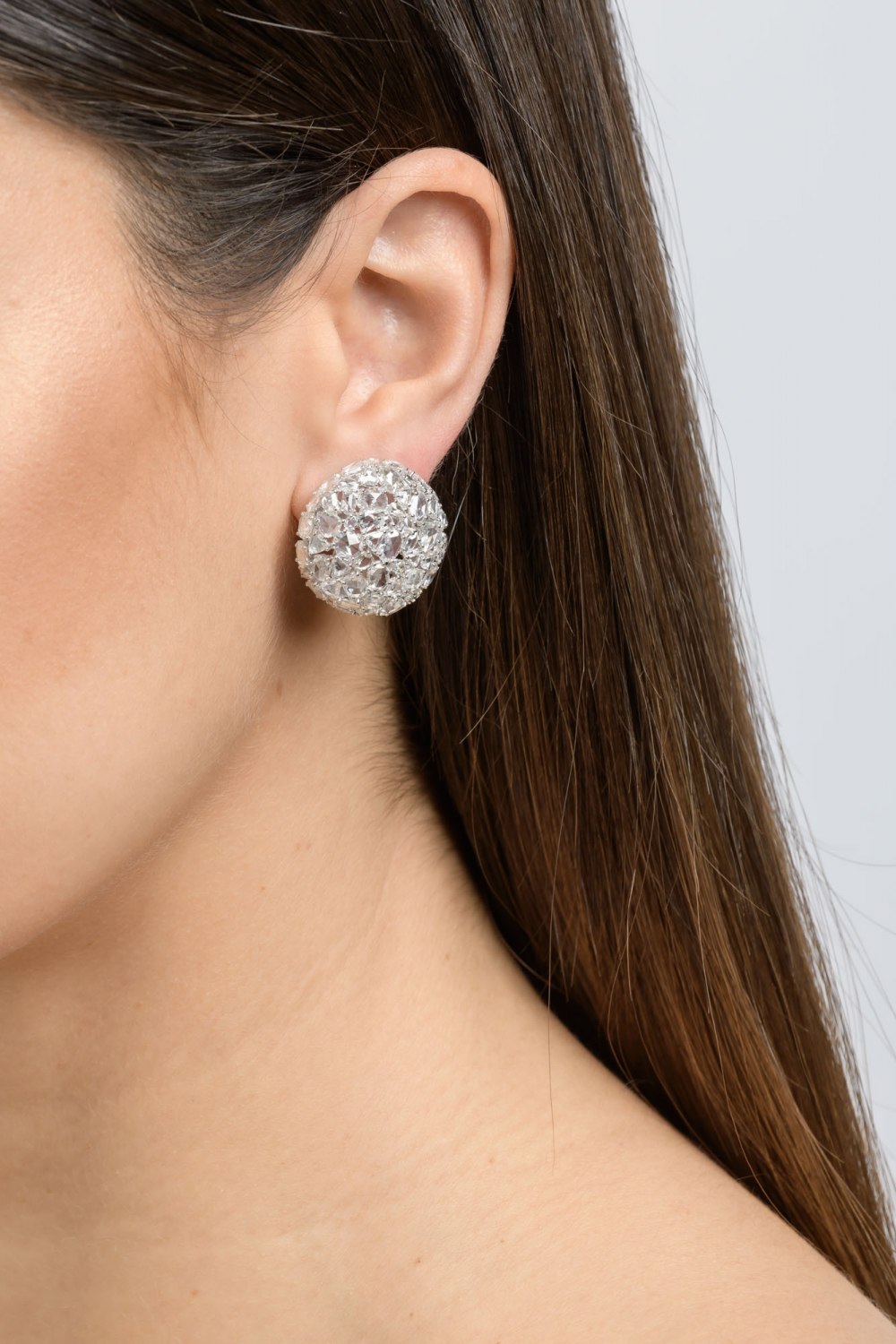 Rose Cut Diamond Earrings