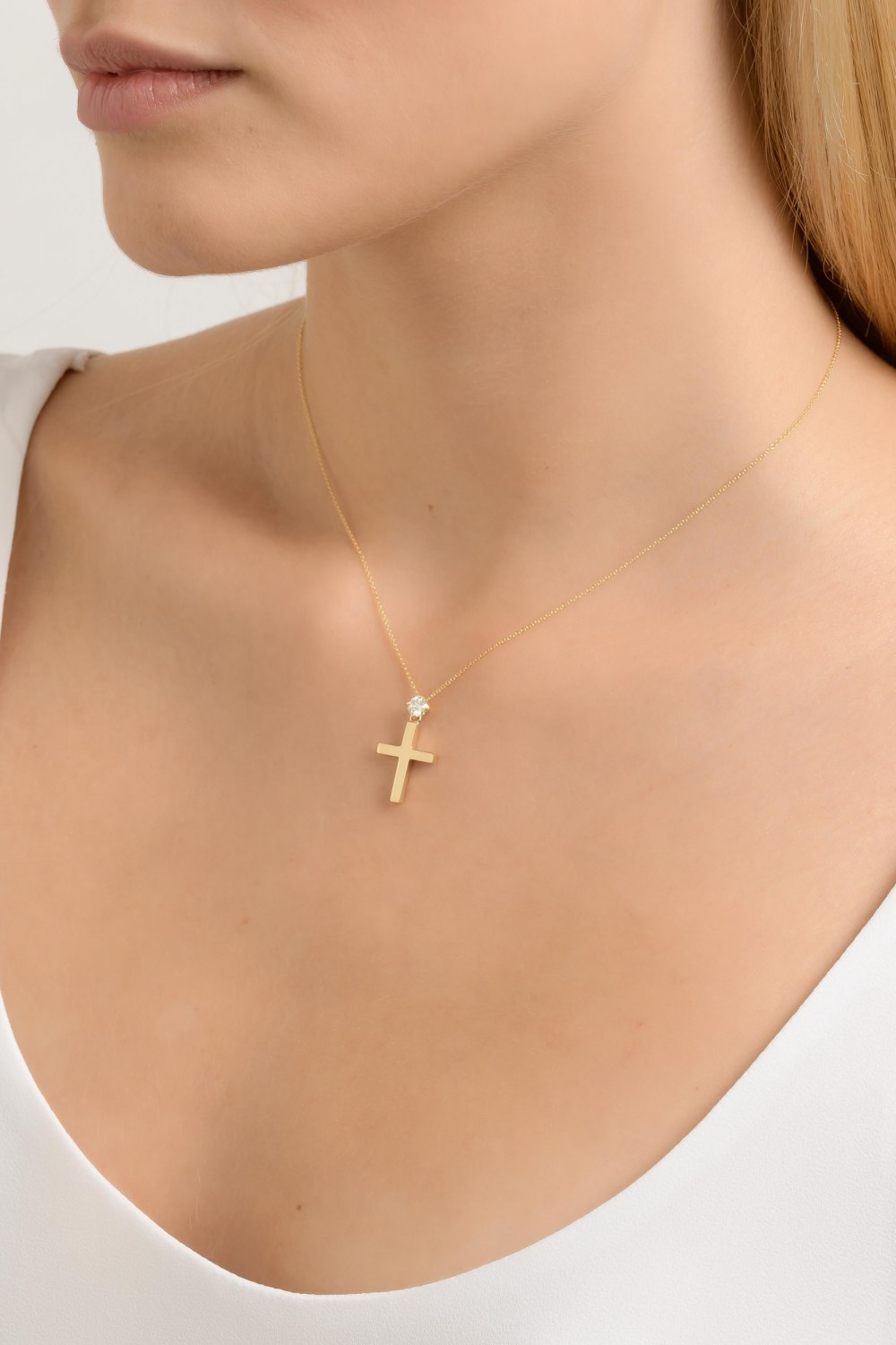 Punk Double Chain Stainless Steel Cross Necklace - Rock & Spark