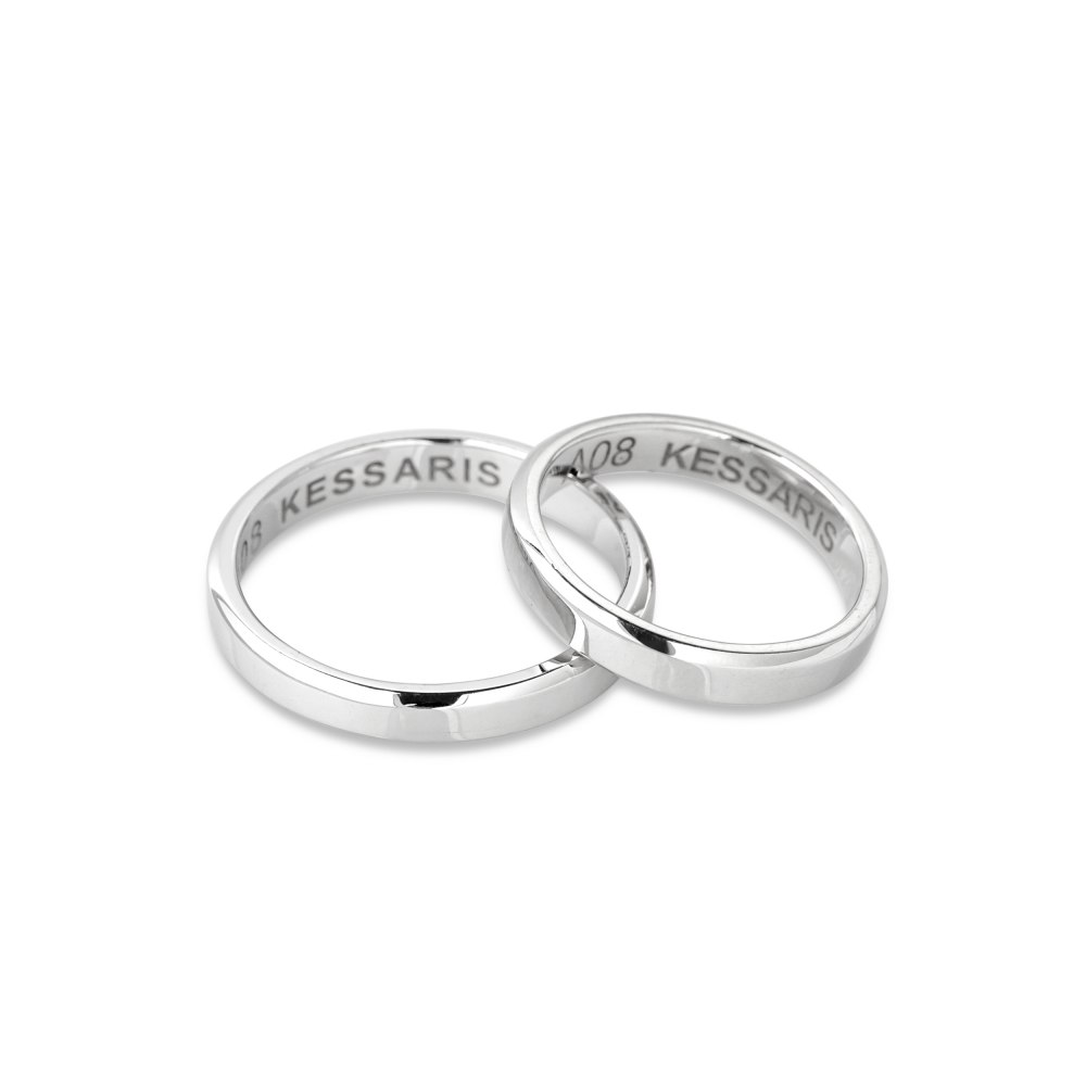 L08-Modern Flat Wedding Bands-Kessaris-577