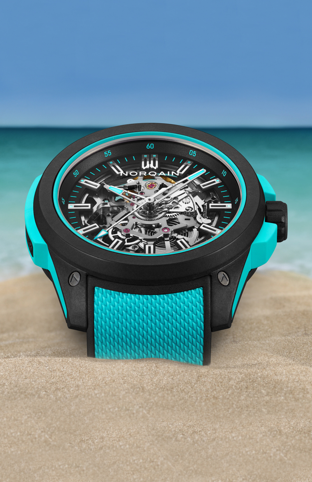 N3000.07Q27.B07-Wild ONE Skeleton Turquoise-Norqain