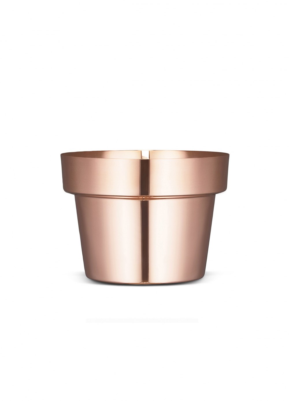 Flower Pot Polished Copper Small