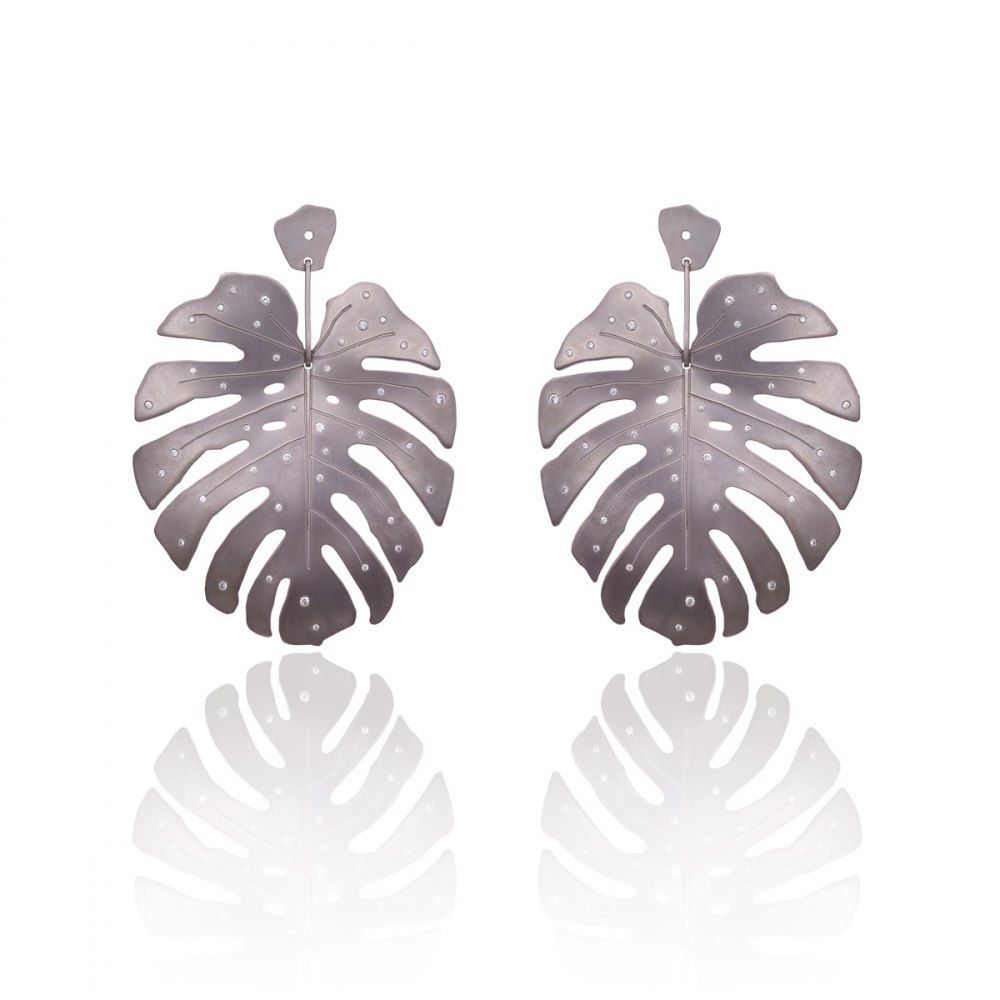 Tropicalia Graphite Titanium Earrings
