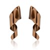 Cosmic Feather Rose Gold Color Titanium Earrings