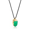 Lucky Charm 2023 Emerald Scarab Necklace Gold Plated