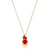 Lucky Charm 2023 Red Teddy Bear Silver Necklace