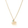 Lucky Charm 2023 Hopping Rabbit Green Evil Eye Necklace Gold Plated