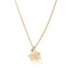 Lucky Charm 2023 Hopping Rabbit White Evil Eye Necklace Gold Plated