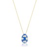 Dreamy Clouds Blue Easter Egg Pendant Necklace