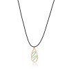 Lucky Charm Light Green 3 Droplet Pendant Gold Necklace